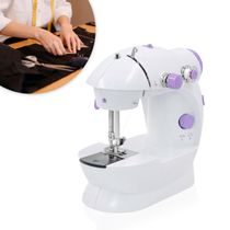 Mini Máquina De Costura Reta Portátil Branco