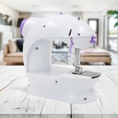 Mini Máquina De Costura Reta Portátil Branco