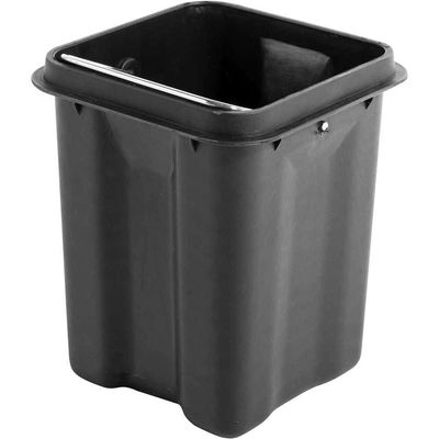 Lixeira 6356003003 3L Aço Inox com Pedal Tampa com Amortecimento Balde Plástico Removível Cinza