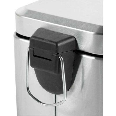 Lixeira 6356003003 3L Aço Inox com Pedal Tampa com Amortecimento Balde Plástico Removível Cinza