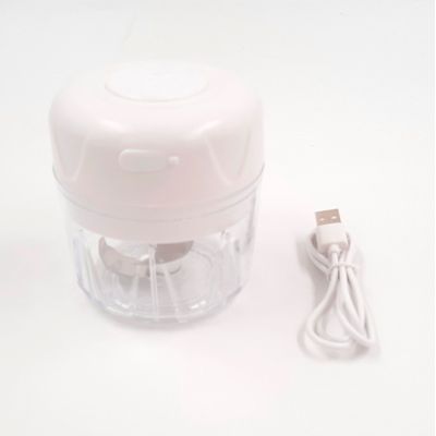 Cortador De Alho E Triturador De Frutas Eletrico 250ml Usb Cor:Branco