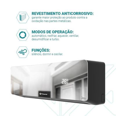 Ar Condicionado Prime Air Split Inverter 24000BTUs PAC24QG 220V