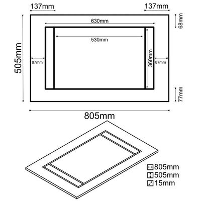Balcão Para Cooktop 80cm 2 Portas Flórida Preto - Lumil Móveis