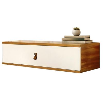 Penteadeira Suspensa 90cm 1 Gaveta Quarto Lila Cinamomo/branco Z49 - Mpozenato