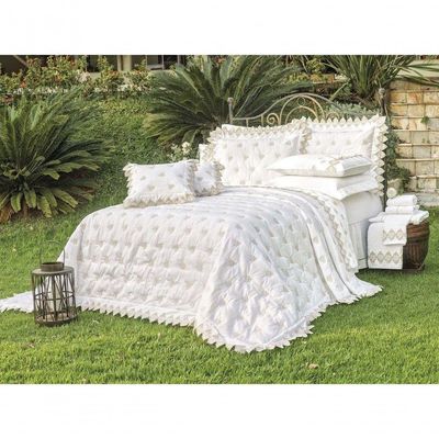 Kit Cobre Leito Sensualle Casal King 5 Peças Percal 400 Fios 100% Algodão - Branco