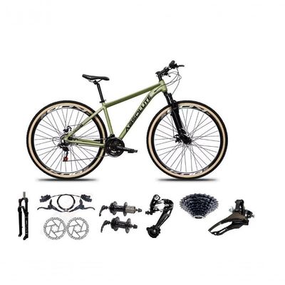 Bicicleta Aro 29 Absolute Nero 5 Alumínio 27v Freio Hidráulico K7 Garfo Com Trava Mtb Oliva 15