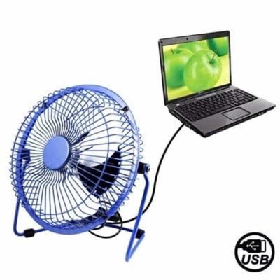 Ventilador Em Metal Mesa Notebook Mini Circulador Ar Usb Potente Silencioso