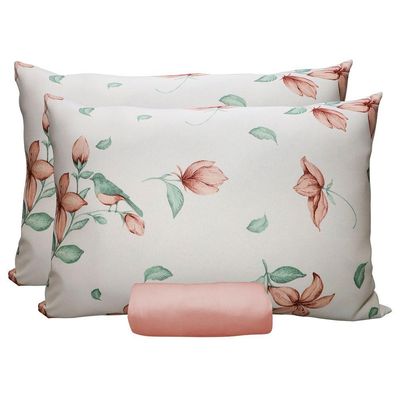 Jogo de Cama Mendonza King 70% Algodão e 30% Poliéster Malha Rosa
