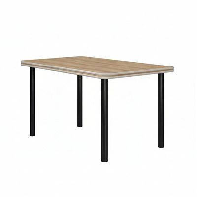 Mesa Estrutura Preta Mp1010-tp800 Tampo 1500x800x45mm Preto/mel