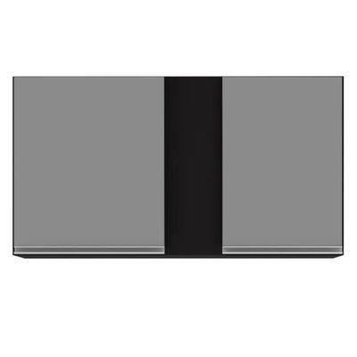 Armário Aéreo 100cm 2 Portas Indiana Preto/cinza - Lumil Móveis
