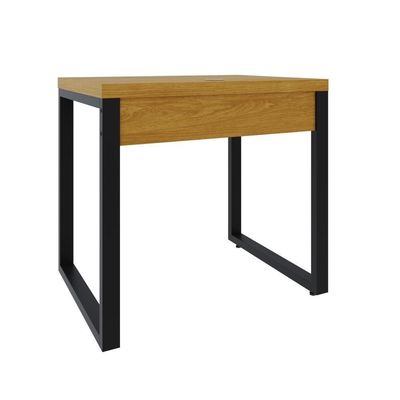 Mesa Operacional 80x60x75cm Yon - Acácia Mel-est.preta Acácia Mel-est.preta
