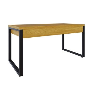 Mesa Diretor C-01 Gav. 150x70x75cm Yon - Acácia Mel-est.preta Acácia Mel-est.preta