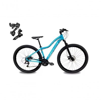 Bicicleta Feminina Aro 29 Absolute Hera 24v Alumínio Câmbios Shimano Freio A Disco Azul 17