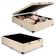 Cama Box Baú Casal Sintético Mega Cama Bege 138x188x45cm
