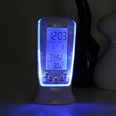 Relógio Digital De Mesa Square Clock Ds-510 – Despertador, Calendário E Termômetro Com Luz Led