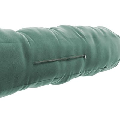 Almofada Para Cabeceira Encosto Apoio Lombar Spot 195cm Com Porta Celular Veludo - Abmaza Verde