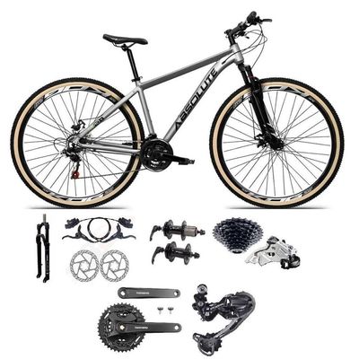 Bicicleta Aro 29 Absolute Nero 5 Câmbios Shimano Deore-altus 27v Freio Hidráulico Garfo C-trava cinza Tam: 13.8