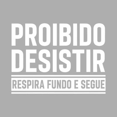 Adesivo De Parede Academia Frase Proibido Desistir (126x95cm) Cor Branco Cor Preto