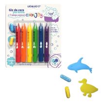 Giz De Cera Retrátil Banho 6 Cores Leo&leo