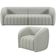 Kit Sofá 4 Lugares Para Sala 252cm Com 01 Poltrona Lazio M03 Veludo Creme - Lyam Decor