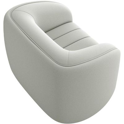 Kit Sofá 4 Lugares Para Sala 252cm Com 01 Poltrona Lazio M03 Veludo Creme - Lyam Decor