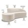 Sofá 4 Lugares Curvo Living Firenze Direito D02 Veludo Bege 260cm C-309 - Lyam