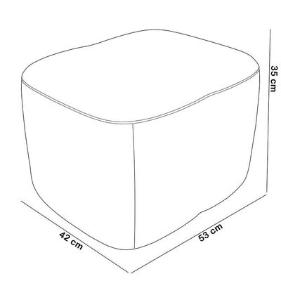 Puff Decorativo Orgânico Para Sala Quarto Saori W01 Bouclê Creme - Lyam Decor