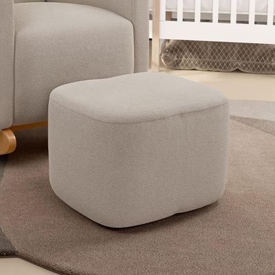 Puff Decorativo Orgânico Para Sala Quarto Saori W01 Bouclê Creme - Lyam Decor