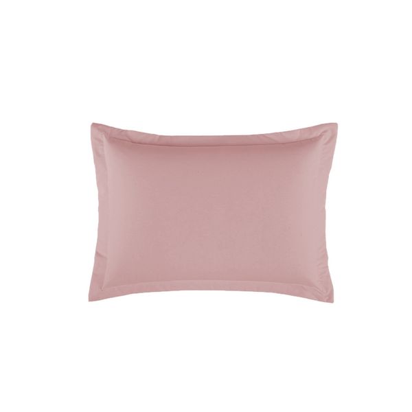 Porta Travesseiro Dia A Dia 1 Peça 70cm x 50cm 80% Algodão / 20% Poliéster Percal 140 Fios - Rosê
