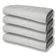 7 Toalhas Grande Sup 80x150 Itália Soft Beka - Branco/Cinza