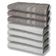 7 Toalhas Grande Sup 80x150 Itália Soft Beka - Branco/Cinza