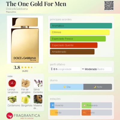 Perfume The One Pour Homme Gold Dolce&Gabbana Masculino Eau de Parfum Intense 50ml Incolor