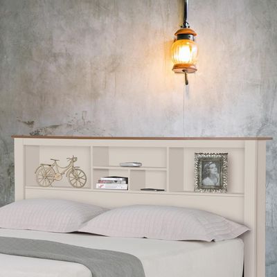 Cabeceira para Cama de Casal Cuba Off White - Gran Belo