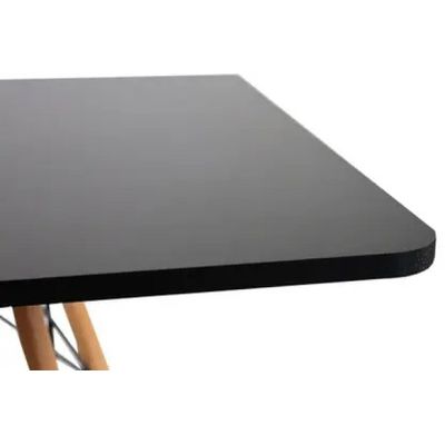 MESA 80CM QUADRADA EIFFEL PRETA+4 CADEIRAS UMIX-331F PRETAS