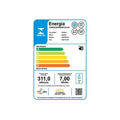 Ar Condicionado Split Hi Wall Agratto Zen Top Inverter 9.000 Btus Frio 220V R-32