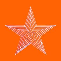 Régua Patchwork Estrela 12cm Cristal