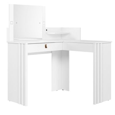 Penteadeira Camarim De Canto Glow 1 Gaveta Branco - Móveis Albatroz Branco