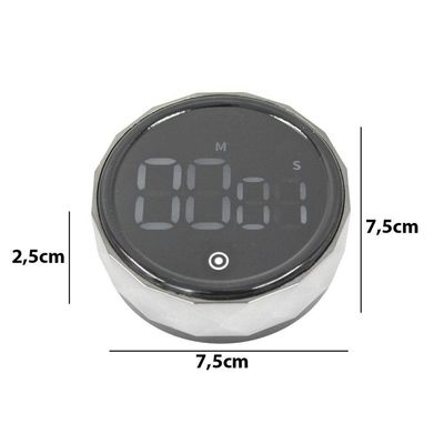Cronometro Timer Digital Led Magnetico Geladeira Armario Cozinha
