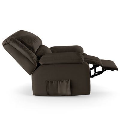 Poltrona do Papai Reclinável Melim Controle Power Elétrico PU Marrom FH1 - D'Rossi