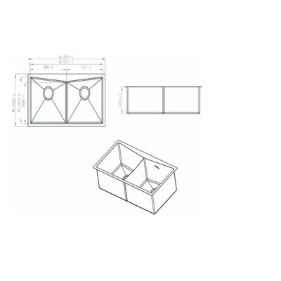 CUBA DE BACCO QUADRATINO DUPLA 860X450X230  20.03.80700