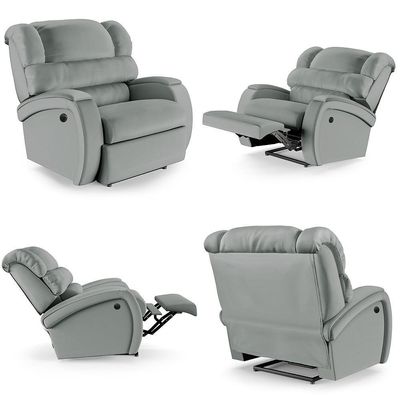 Poltrona Do Papai Reclinável Kalie Power Elétrica Massagem Fh9 Pu Cinza - Mpozenato