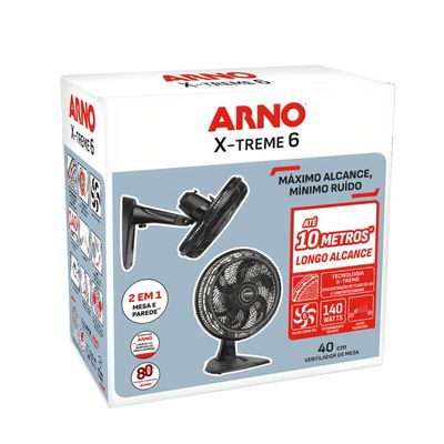 Ventilador de Mesa 2 em 1 40cm Arno X-TREME 6, 6 PÁS 140W 127V VE60