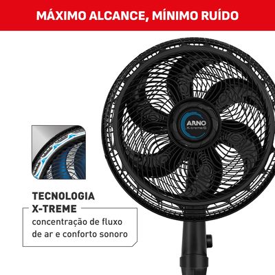 Ventilador de Coluna 40cm Arno X-TREME 6, 6 PÁS 140W 220V VE6C