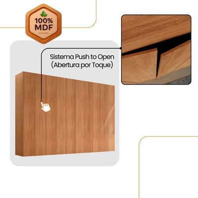 Guarda Roupa Casal Everest Mdf 10 Pts 4 Gav E 13 Prateleiras Naturalle