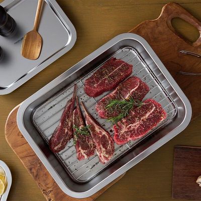 Vat - Assadeira Cuba Gastronômica Em Aço Inoxidável - Média 1,75 L - Neoflam Prata Sem Voltagem