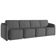 Sofá Cama Casal Para Sala 356cm Polska K04 Linho Cinza Escuro - Mpozenato
