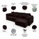 Sofá Retrátil 4 Lugares Para Sala 332cm Dijon Couro Bordô S07 - Mpozenato