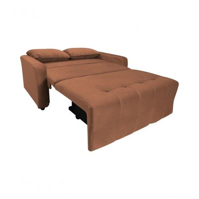 Sofá Cama Para Sala De Estar Amora New Veludo Matrix - Cobre Cobre