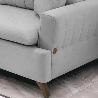 Sofa 3 Lugares 200 Cm Eron Linho Cinza Vazzano Cinza