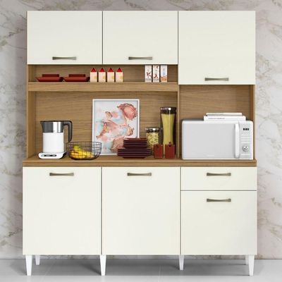 Kit Cozinha Compacta 6 Portas Siena 160 Cm Atacama Off White Armoveis Atacama Off White